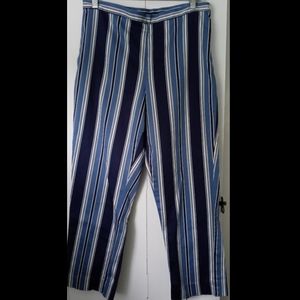 Ralph Lauren Cropped Pinstriped Pants